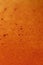 Sweet orange effervescent bubble fizz macro close up