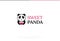 Sweet Panda Logo Design. Vector Logo Template. A youthful and organic trendy symbol of a cute panda holding a heart in its hands.