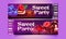 Sweet party coupons with cakes and desserts