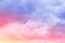 Sweet pastel colored cloud and sky with sun light, soft cloudy w