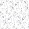 Sweet pea linear floral pattern