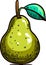 Sweet Pear: Hand-Drawn Cartoon Illustration