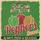 Sweet peppers retro poster