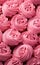 sweet pink swirl meringue marshmallow, twisted zephyr cakes set