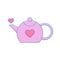 Sweet pink teapot with heart