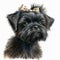 Sweet and Playful Affenpinscher in Artistic Rendering AI Generated