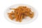 Sweet potato french fries on paper plate