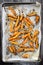 Sweet Potato Fries on Oven Tray Top View