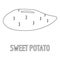 Sweet potato icon, outline style.