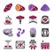 sweet potato icon set