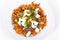 Sweet potato steak poutine dish