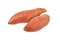 Sweet potato or sweetpotato two whole tubes isolated on white. Transparent png additional format