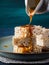 Sweet puffed rice bars with caramel