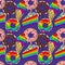 Sweet rainbow bakery seamless pattern