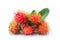 Sweet rambutan delicious fruit isolated on white background