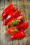 Sweet red kapia peppers