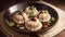 Sweet and Savory Harmony Celebrating National Dumpling Day with Hoisin Elegance.AI Generated