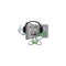 Sweet security box open cartoon character design speaking on a headphone