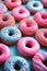 Sweet Sensations: A Colorful Closeup of Donut Delights