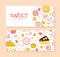 Sweet Shop Banner Templates Set, Banner, Tasty Desserts Menu, Candy Shop, Bakery Poster, Flyer, Brochure Design Vector