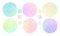 Sweet soft multicolor grunge Collection, Circles. Banners, Insignias , Logos, Icons, Labels and Badges Set