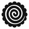 Sweet spiral biscuit icon, simple style