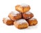 Sweet stack of sweet fresh beignets  on a white background, Generative AI