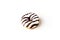Sweet striped donut on white background, isolated. Party food concept.