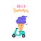 Sweet summer - cute ice cream character makes fun