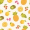 Sweet summer seamless background in vector.