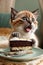 Sweet Surprise: Siamese Kitten\\\'s Cake Expedition