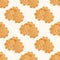 Sweet Swedish almond thins with ginger and cinnamon (Pepparkaka or Pepparkakor biscuits) repeat seamless pattern