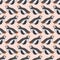 Sweet swimming penguin seamless repeat pattern in black, white and orange. Vector geometric bird design ideal for
