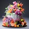 Sweet Symphony - Vibrant and Visually Stunning Cake