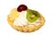 Sweet tart with kiwi, pineapple and grapes
