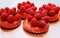 Sweet tartlets with fresh raspberries