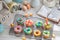 Sweet and tasty donuts made of fresh ingredients