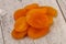 Sweet tasty dried apricot heap