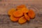 Sweet tasty dried apricot heap