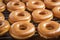 Sweet Temptation, A Blissful Array of Glazed Donuts Serenely Resting on a Cooling Rack