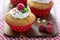 Sweet Temptation: Raspberry Cupcakes with White Chocolate Frosting - Homemade Delight for Refined Palates