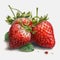 Sweet Temptation Vibrant Realism of Strawberries on White