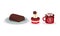 Sweet Treat and Dessert with Chocolate Roulade and Cupcake Vector Set