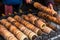 Sweet treat trdelnik, traditional Czech dessert