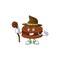 Sweet and tricky Witch chocolate alfajor cartoon character