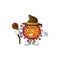 Sweet and tricky Witch COVID19 syndrome cartoon character
