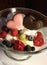 Sweet Valentine. The sweet hearths with yogurt ice cream