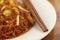 Sweet vermicelli with chopstick