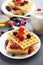 Sweet waffle with berries