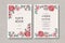 Sweet watercolour floral wedding card set template